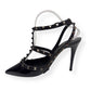 VALENTINO GARAVANI ROCKSTUD PATENT LEATHER HEELS NOIR 38 / UK5
