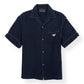PRADA COTTON TOWELLING BOWLING SHIRT BLACK M