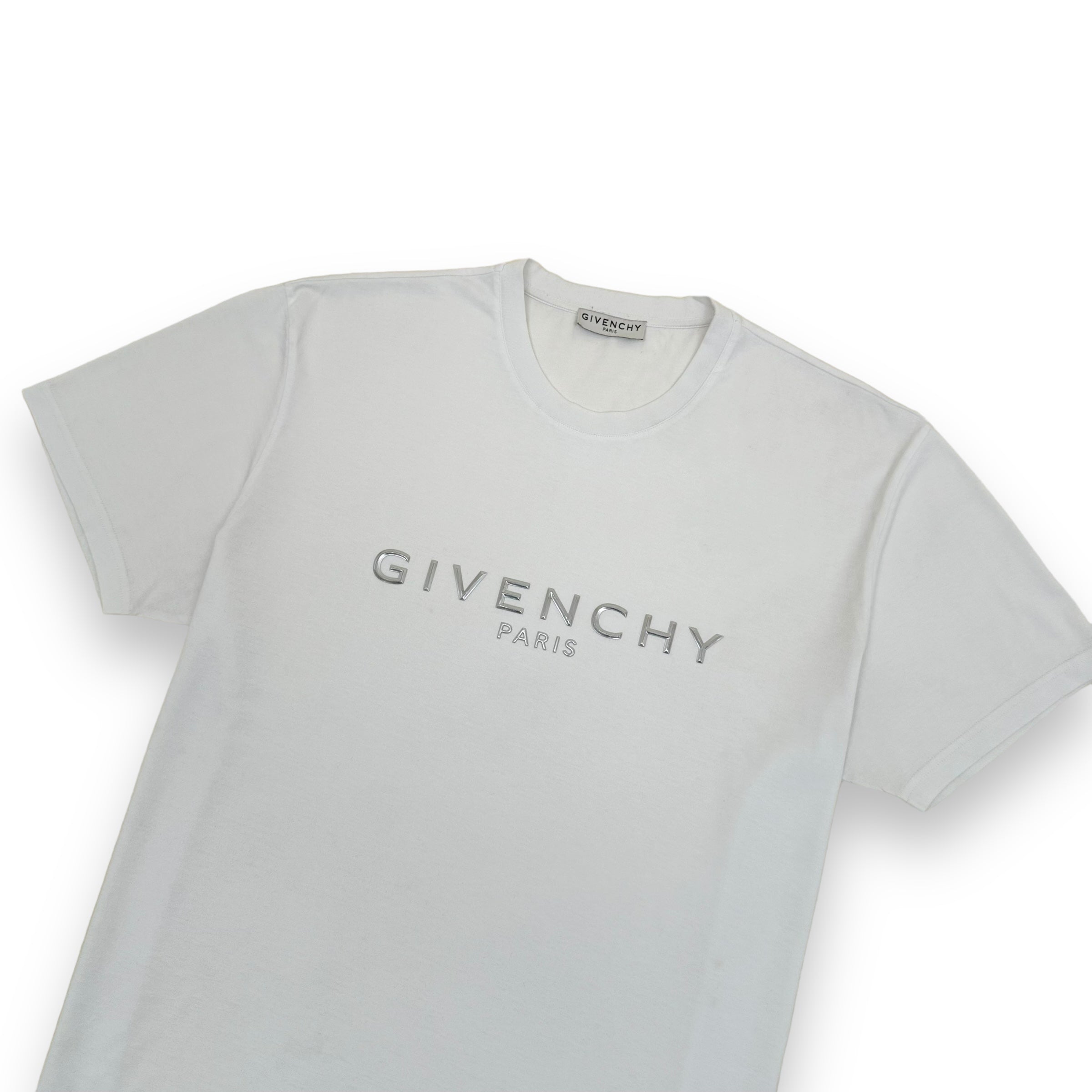 GIVENCHY LOGO T-SHIRT WHITE / SILVER L