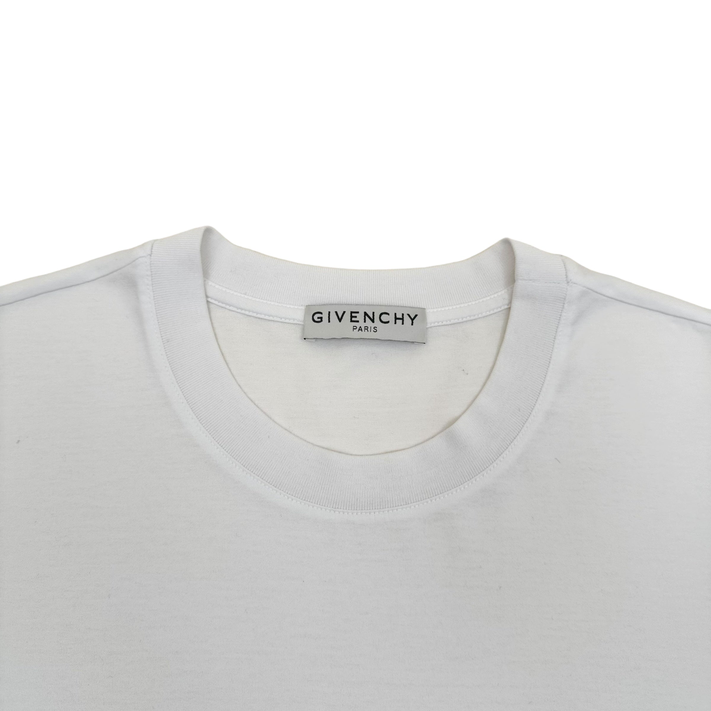 GIVENCHY PARIS LOGO T-SHIRT WHITE M