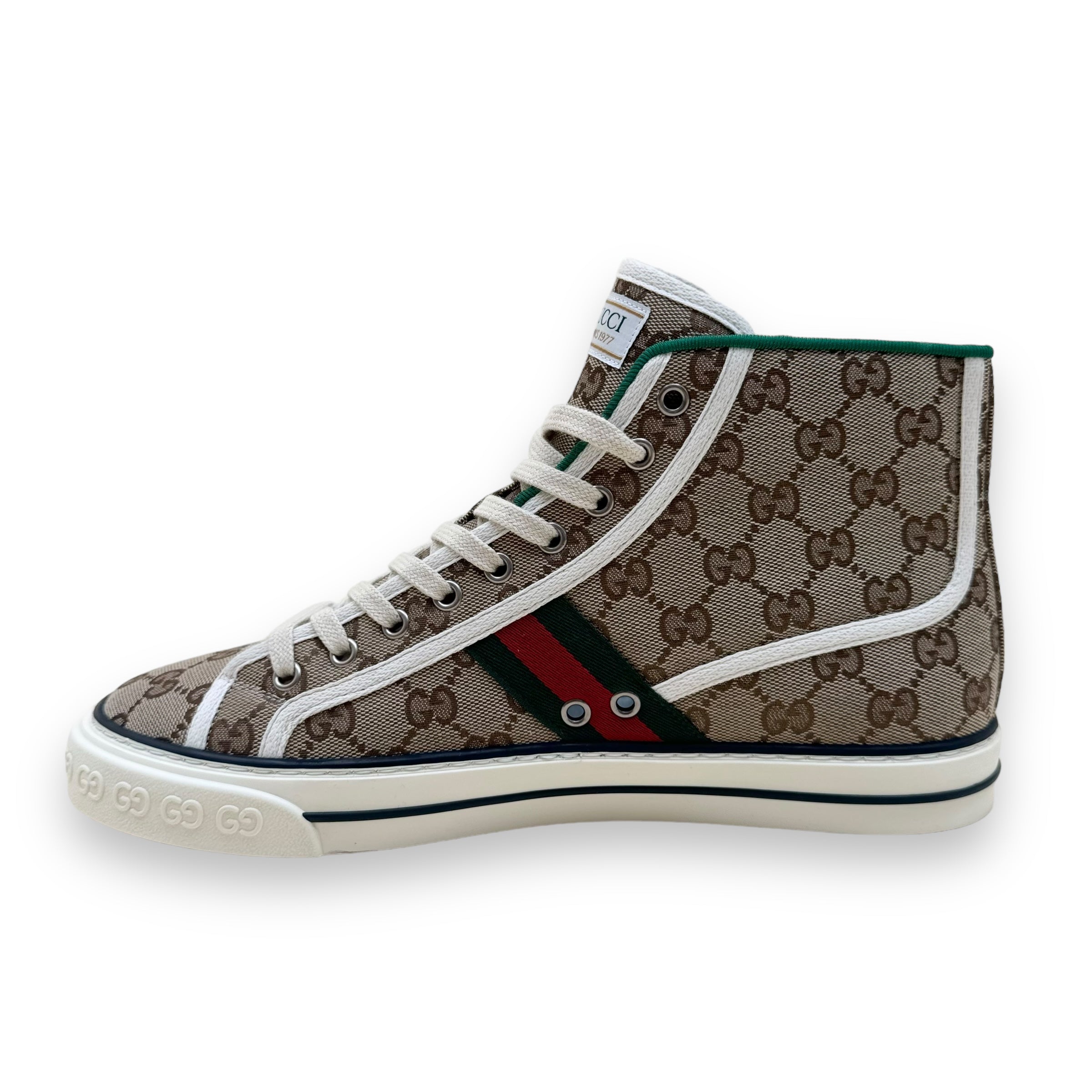 GUCCI GG CANVAS TENNIS 1977 HIGH TOP SNEAKER UK9