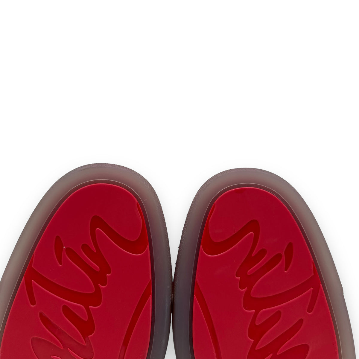 CHRISTIAN LOUBOUTIN FUN LOU SPIKE HIGH TOP SNEAKER BLACK / RED UK9