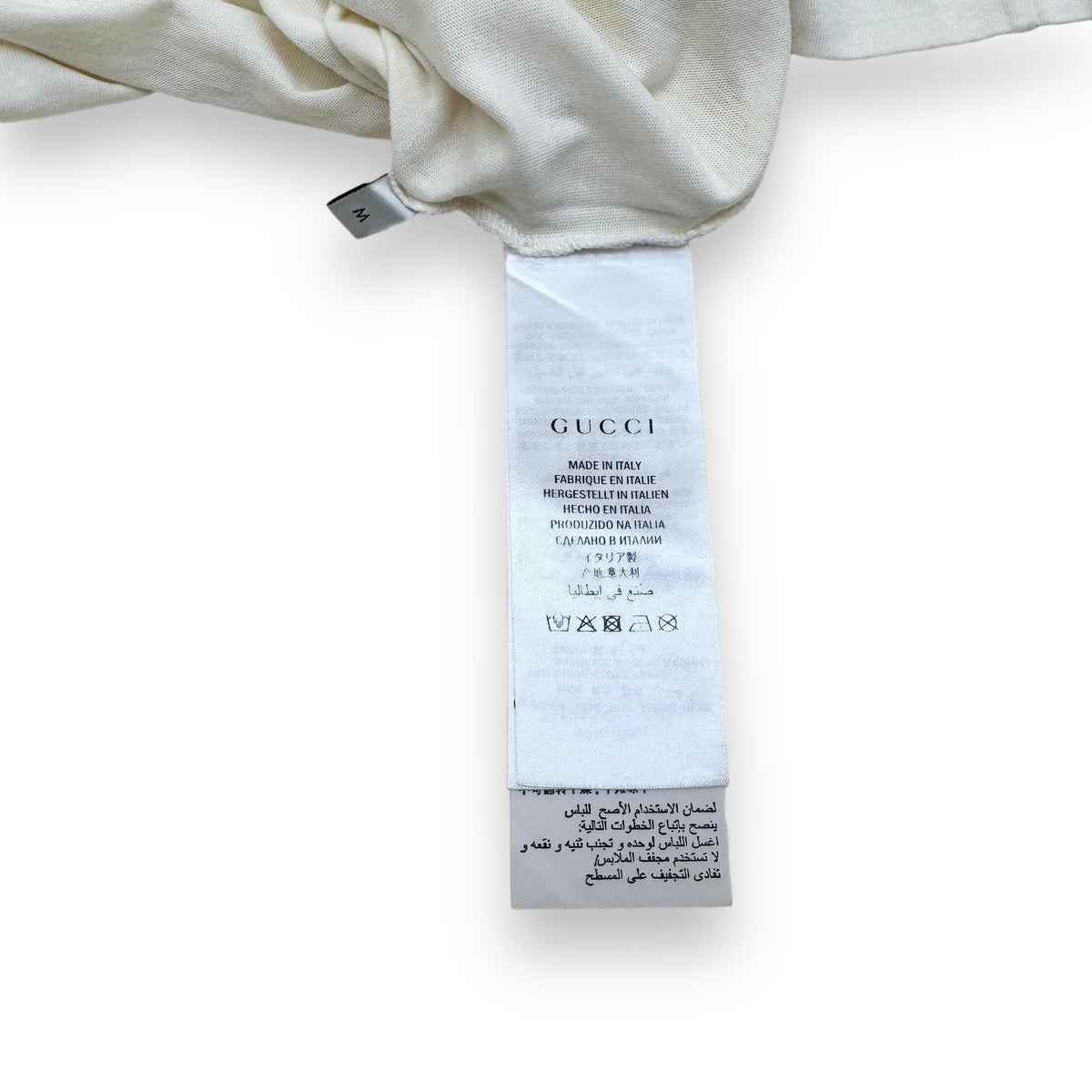 GUCCI OVERSIZED INTERLOCKING GG T-SHIRT CREAM M