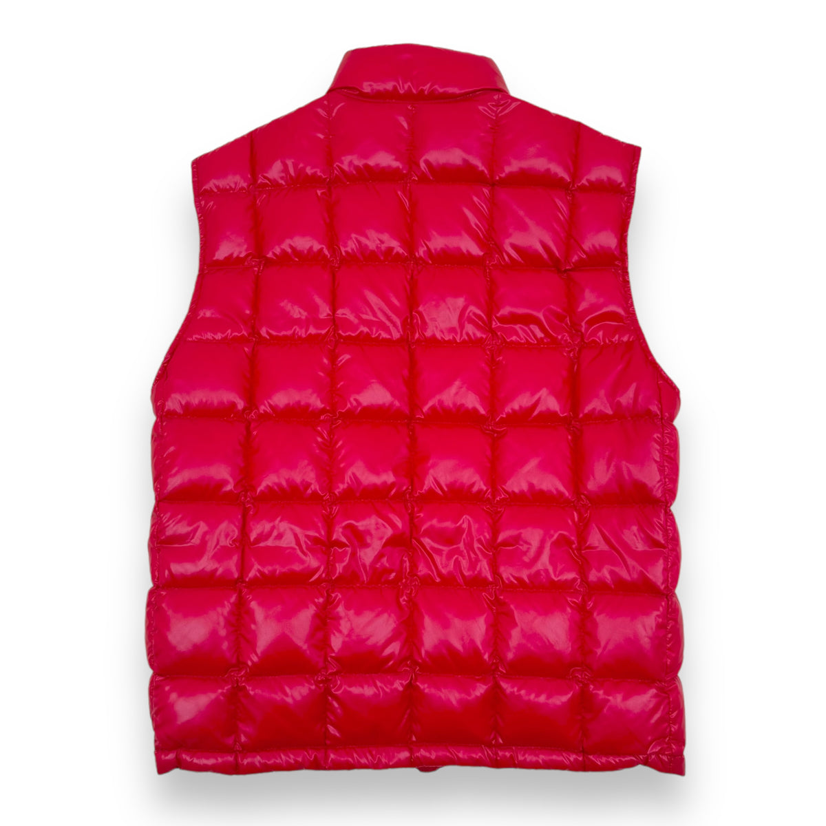 MONCLER DENAIN SQUARE-QUILTED PUFFER VEST RED / BLACK M