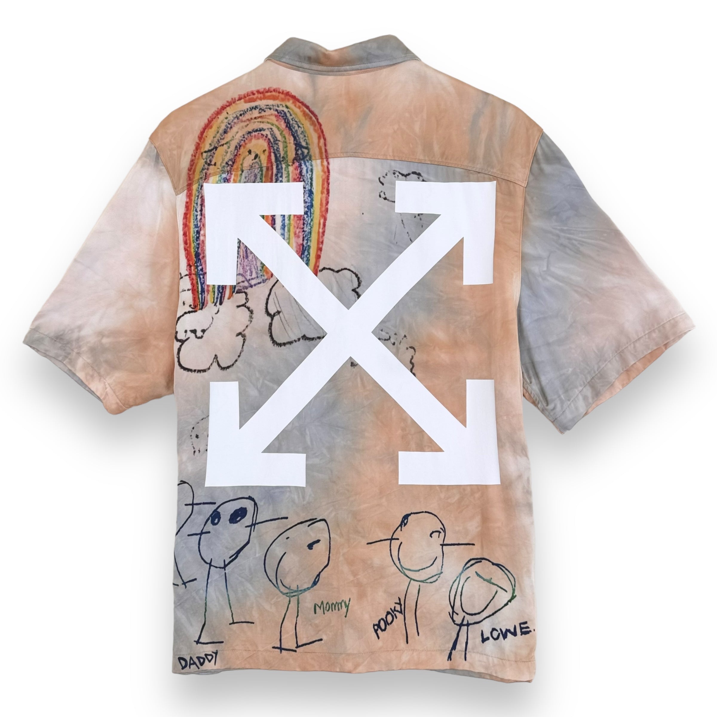 OFF-WHITE S/S SATIN SHIRT BEIGE L