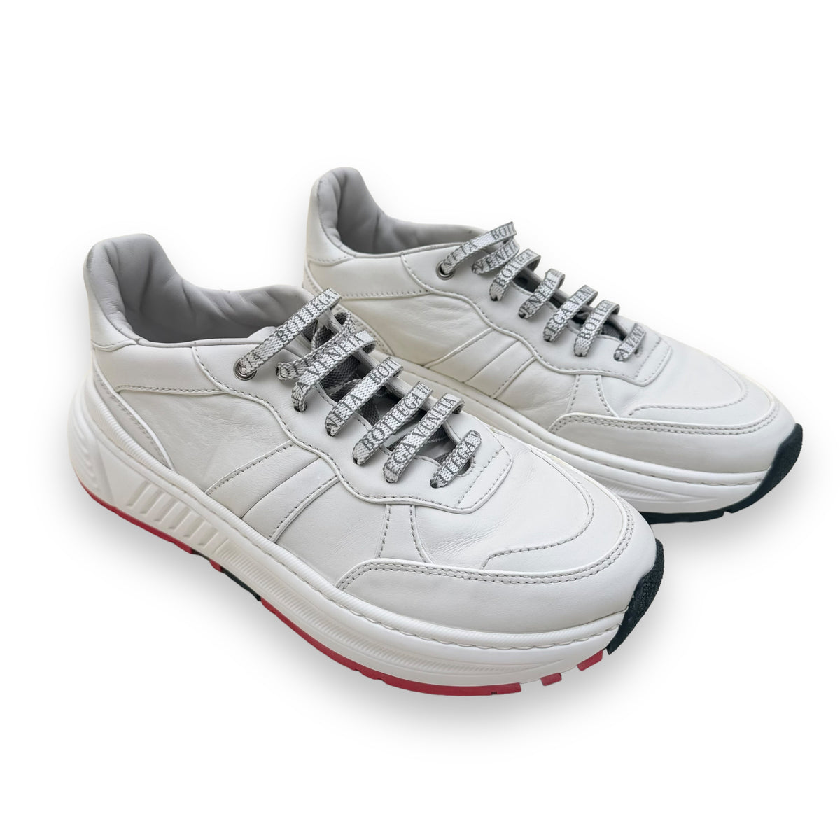 BOTTEGA VENETA SPEEDSTER LEATHER SNEAKER WHITE UK6.5