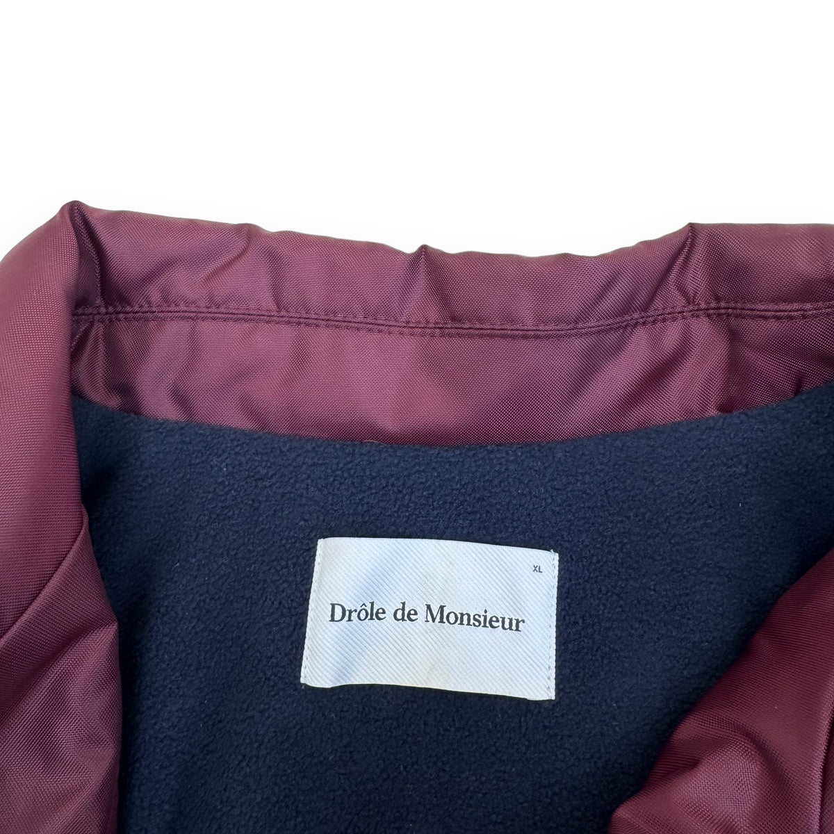 DRÔLE DE MONSIEUR PRINTED SHELL JACKET BURGUNDY XL