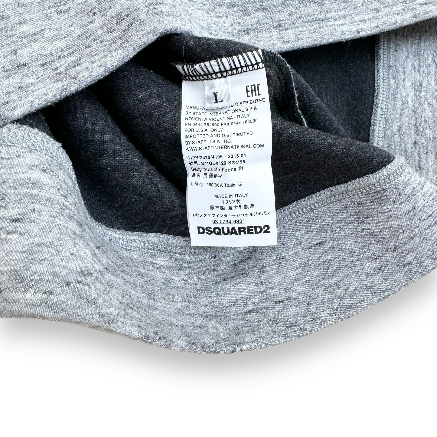 DSQUARED2 SWEATSHIRT GREY / BLACK L