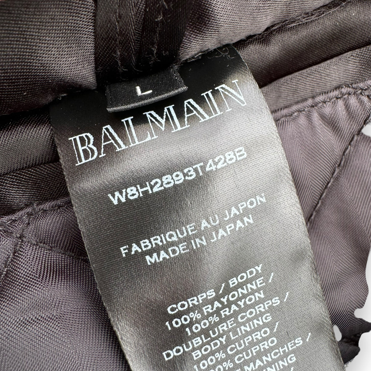 BALMAIN TEDDY JACKET GREEN / BLACK L