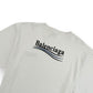 BALENCIAGA OVERSIZED EMBROIDERED LOGO T-SHIRT WHITE L