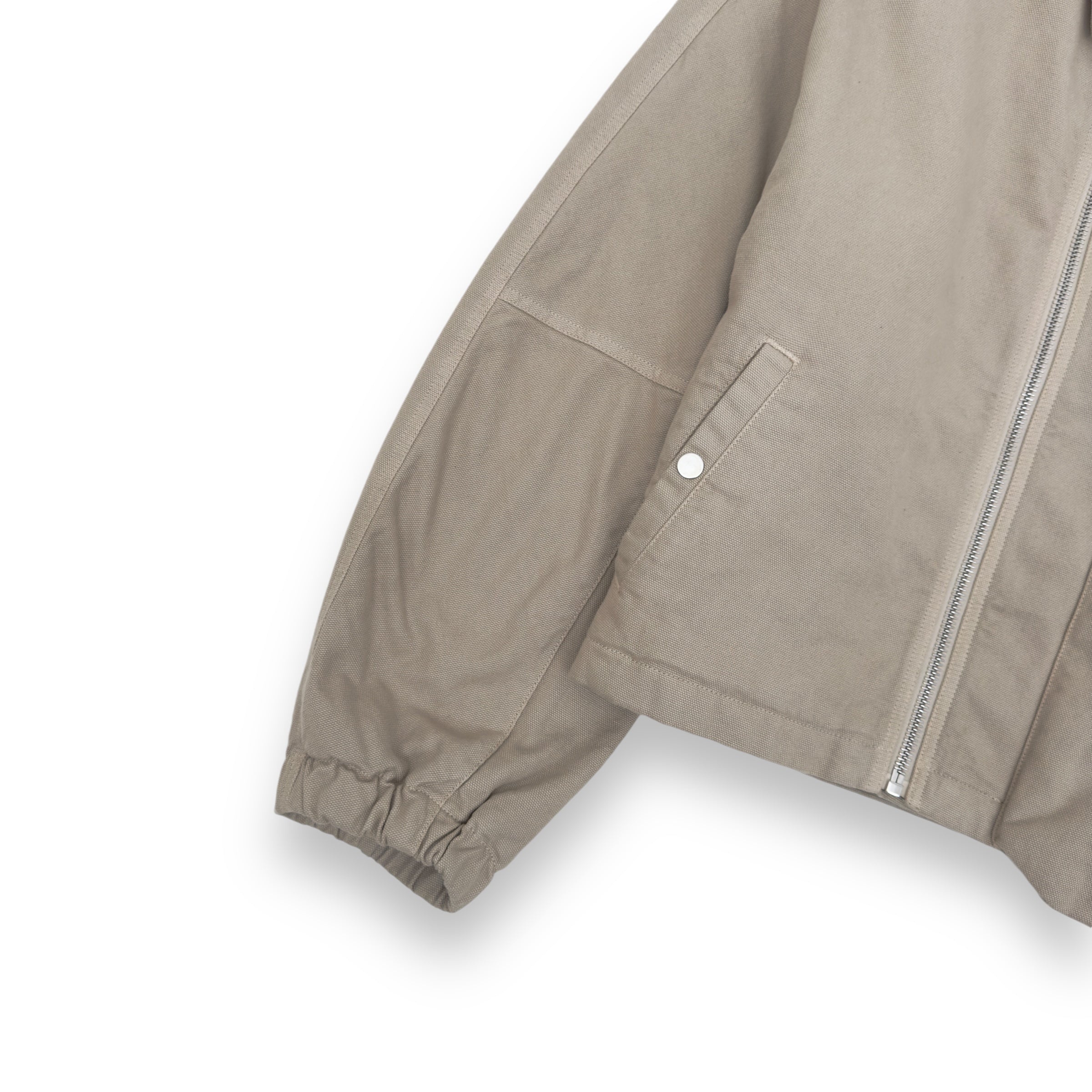 JACQUEMUS CROPPED LE BLOUSON TRIVELA UTILITY COTTON JACKET NATURAL XS