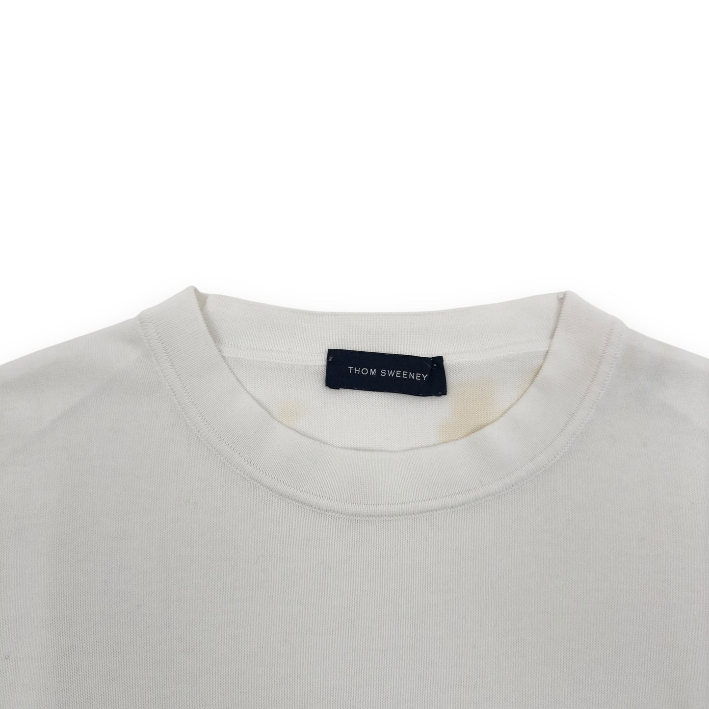 THOM SWEENEY COTTON LONG SLEEVE T-SHIRT WHITE  M