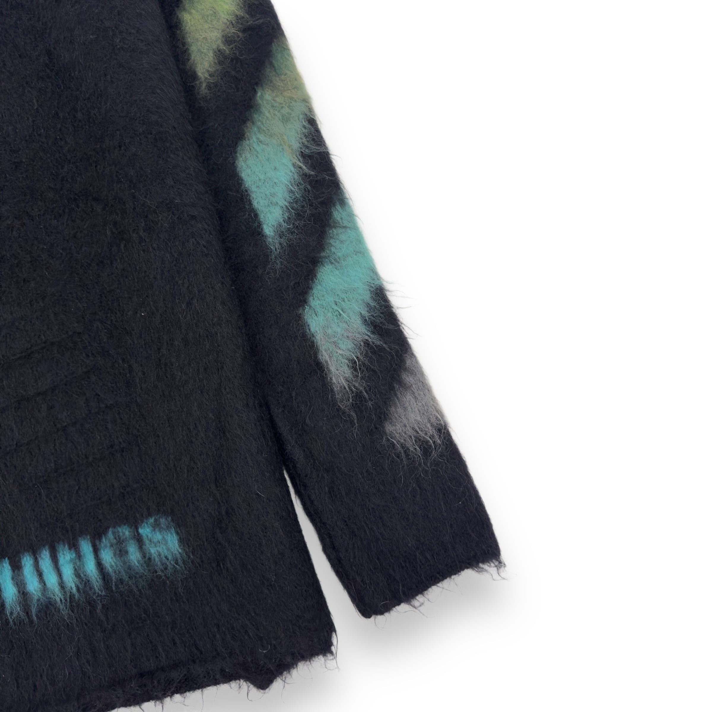 OFF-WHITE MOHAIR GRADIENT ARROW SWEATER BLACK M