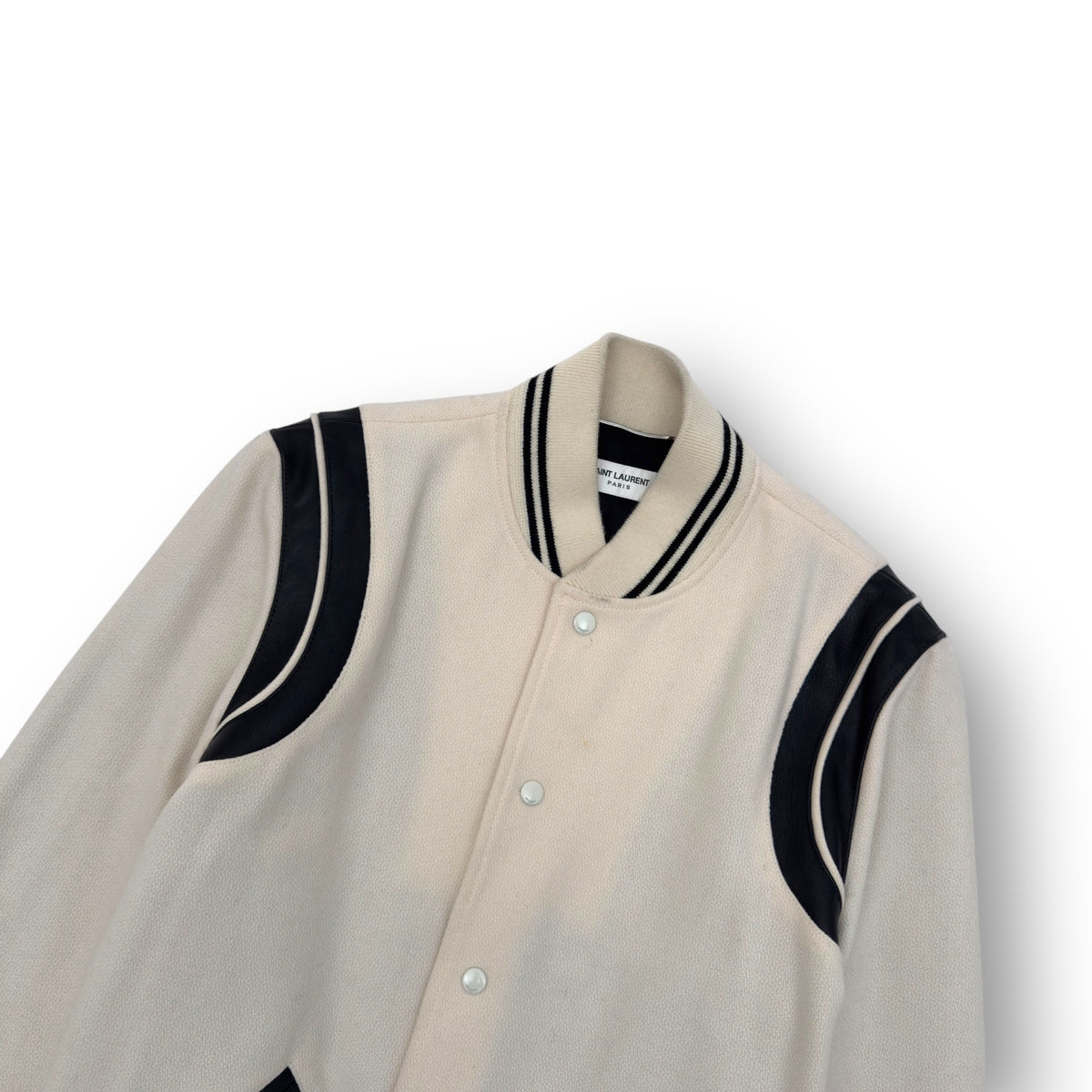 SAINT LAURENT CLASSIC TEDDY JACKET NATURAL / BLACK 50 / L