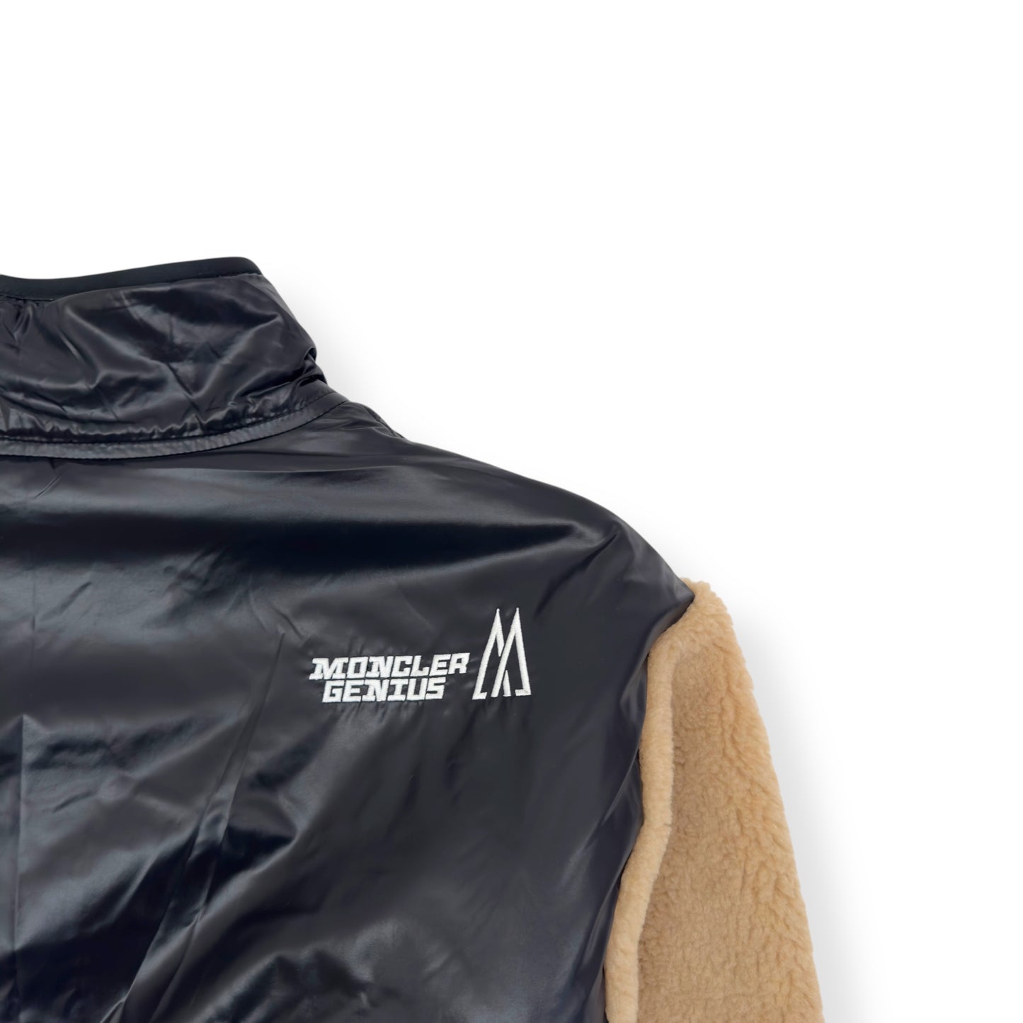 MONCLER GENIUS FLEECE JACKET BEIGE / BLACK M