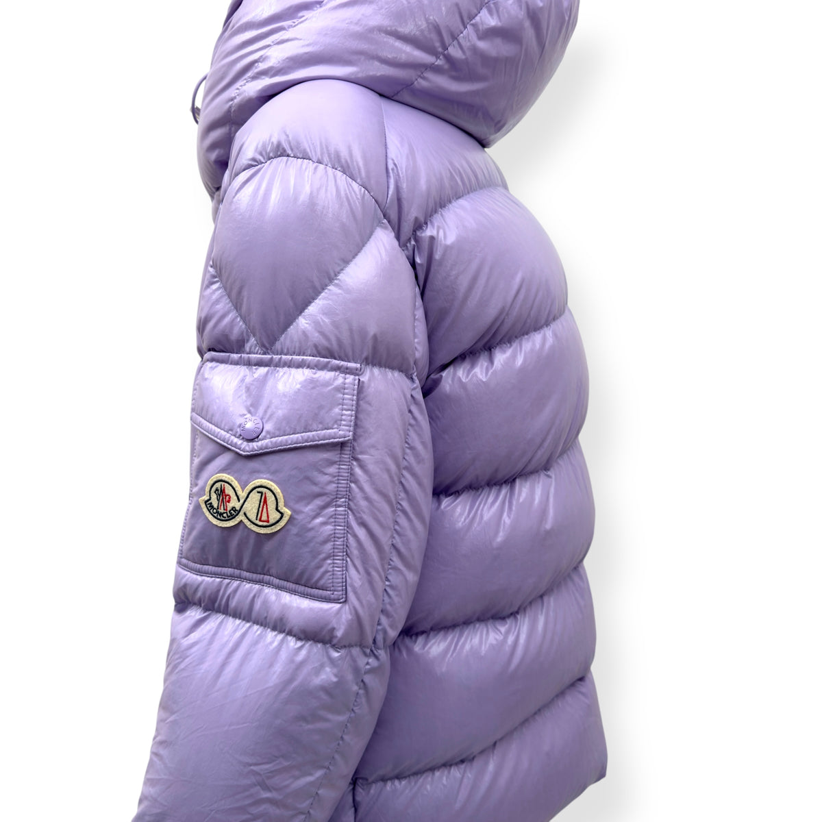 MONCLER EXTRAORDINARY FOREVER MAYA QUILTED SHELL JACKET LILAC 2 / S