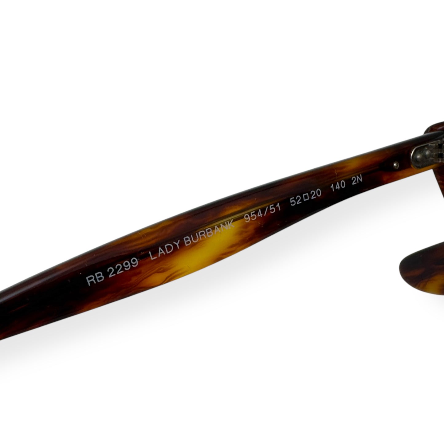 RAY BAN LADY BURBANK SUNGLASSES IN STRIPED HAVANA CLEAR / BROWN
