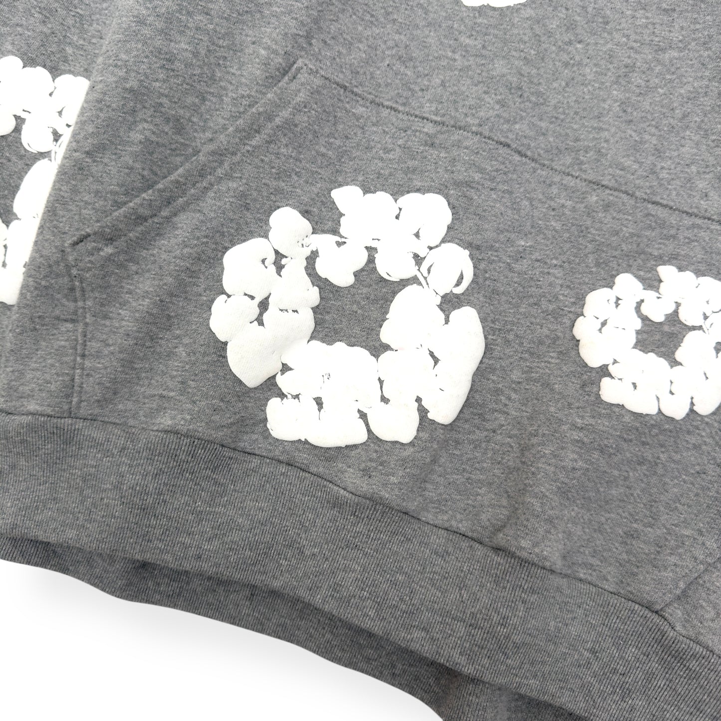 DENIM TEARS THE COTTON WREATH HOODIE GREY / WHITE L