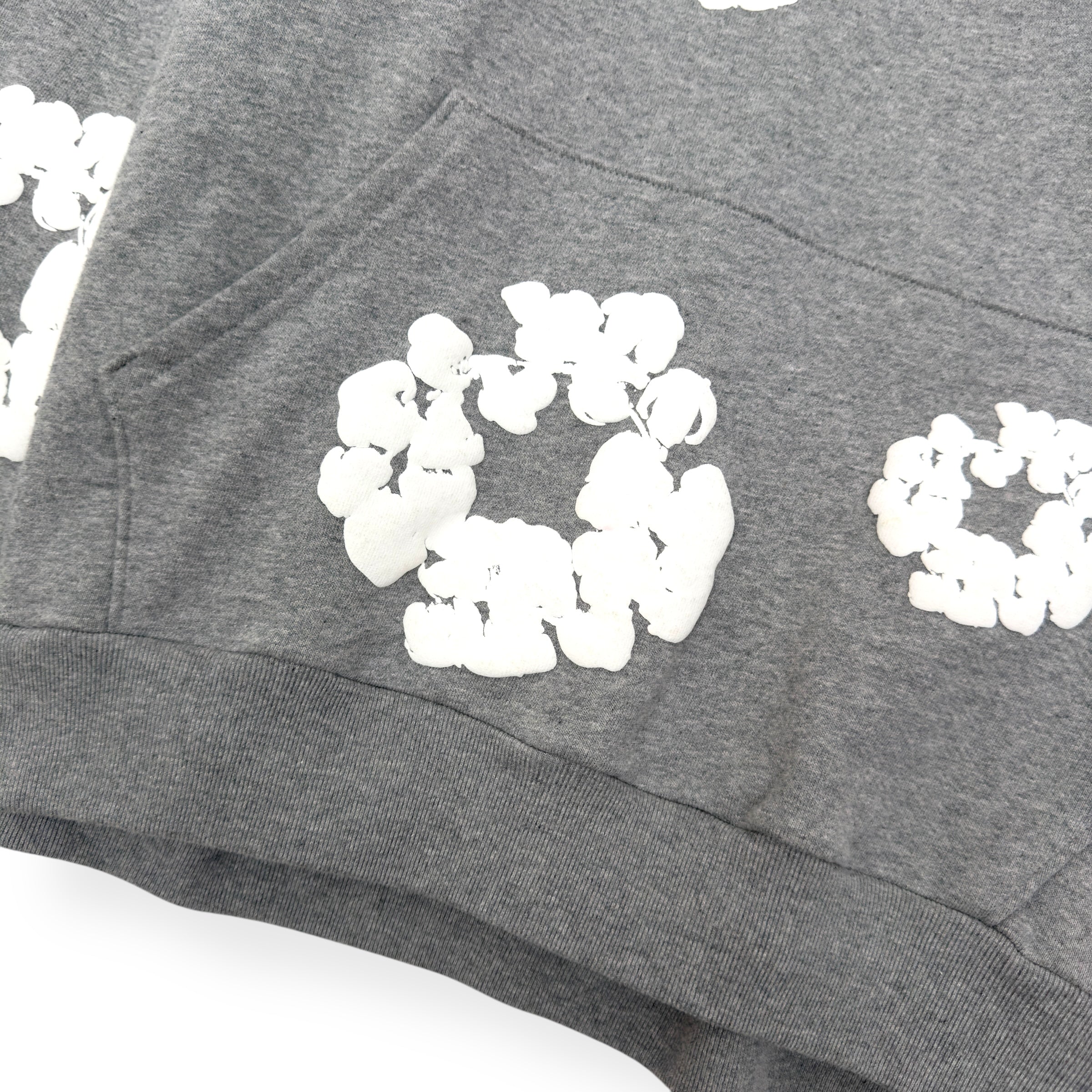 DENIM TEARS THE COTTON WREATH HOODIE GREY / WHITE L