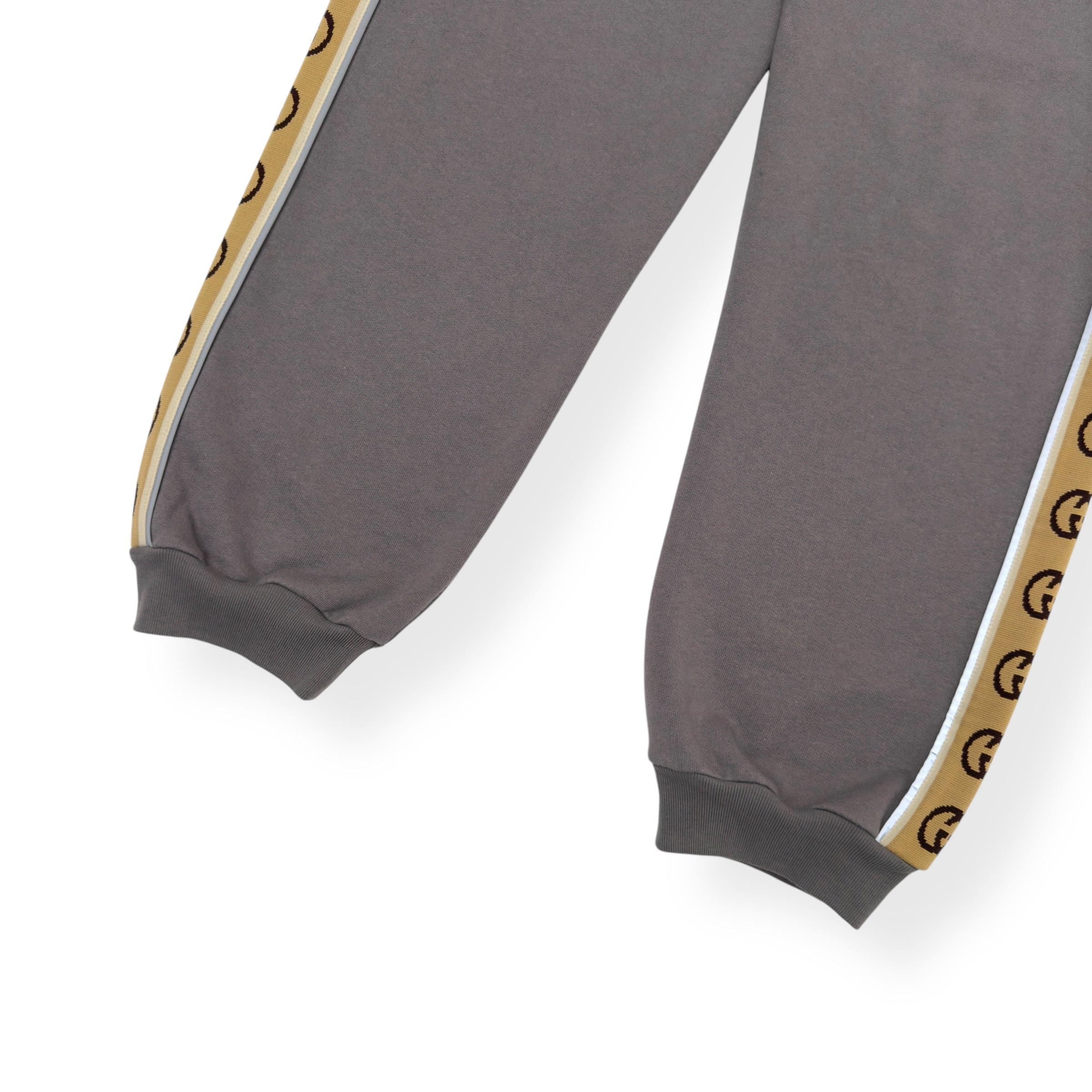 GUCCI TAPE DETAIL COTTON SWEATPANTS GREY L