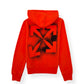 OFF-WHITE VIBE ARROW HOODIE ORANGE M