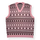 LOUIS VUITTON X TYLER THE CREATOR FAIR ISLE JACQUARD MERINO WOOL VEST LUXURY PINK XXL