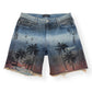 AMIRI DISTRESSED WASHED DENIM SHORTS BLUE W34”