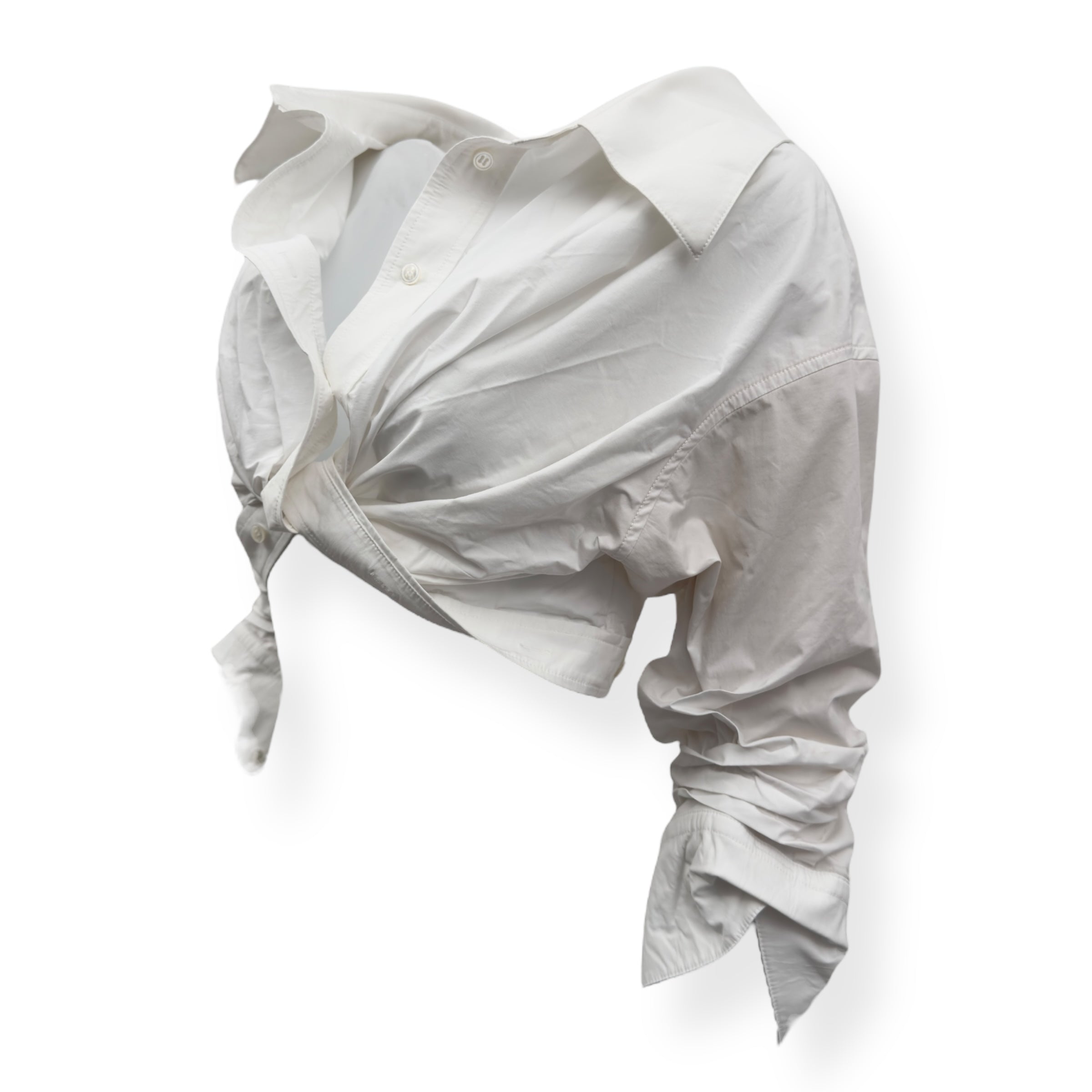 ALEXANDER WANG CROPPED SHIRT WHITE 2 / S