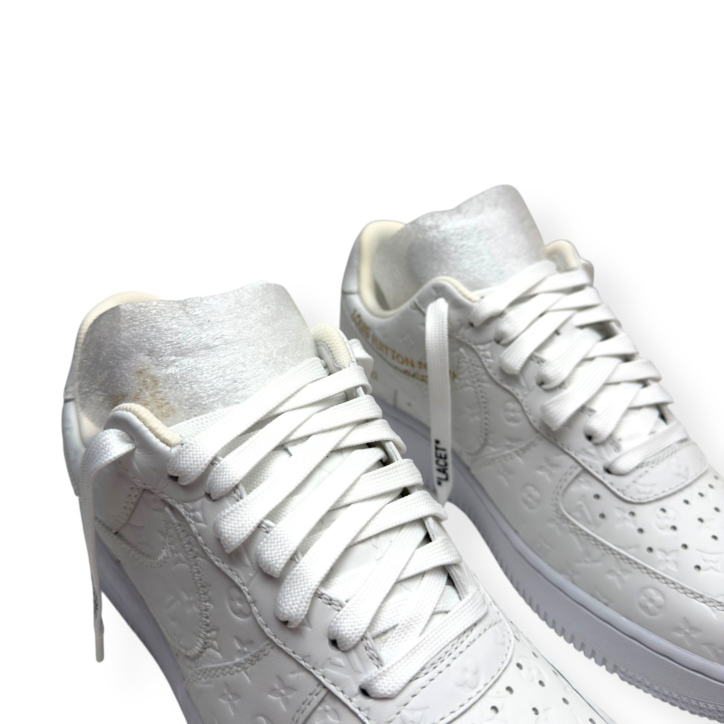 LOUIS VUITTON X NIKE AIR FORCE 1 SNEAKER WHITE UK7 / US8