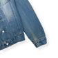 PRADA WASHED DENIM PLAQUE-LOGO DENIM JACKET LIGHT BLUE XL