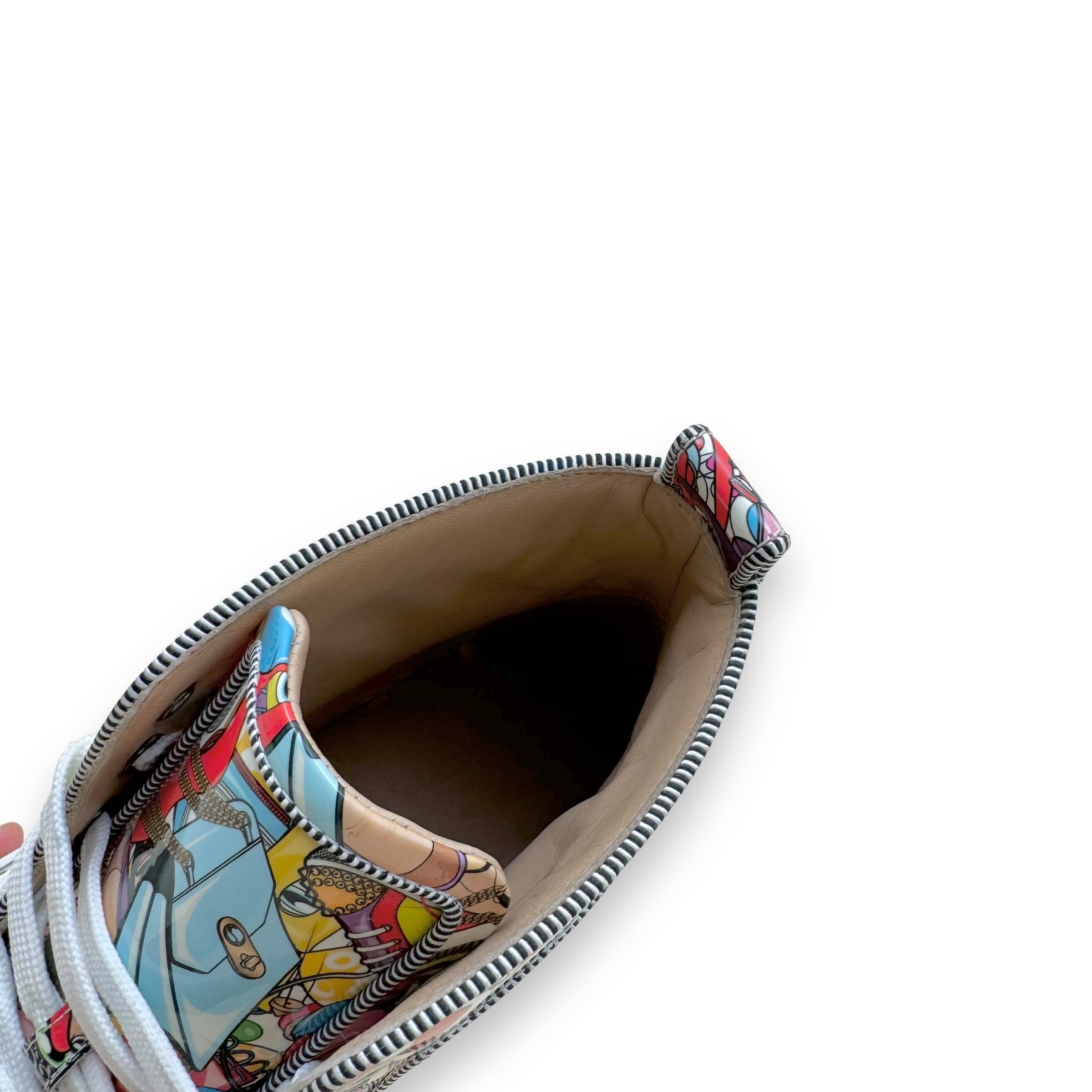 CHRISTIAN LOUBOUTIN LOUIS ORLATO FLAT PAT SUPER SNEAKER MULTICOLOURED UK9