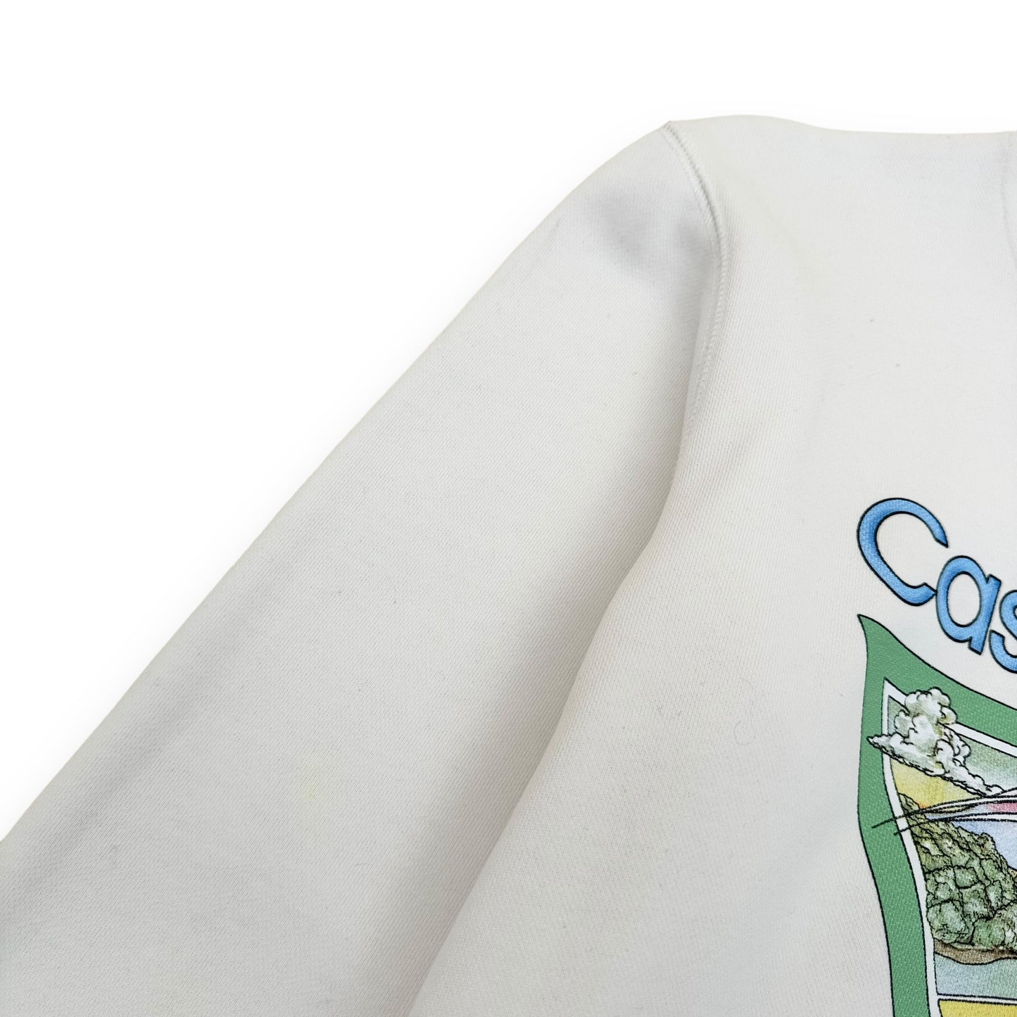 CASABLANCA TENNIS CLUB ICON GRAPHIC-PRINT SWEATSHIRT WHITE M