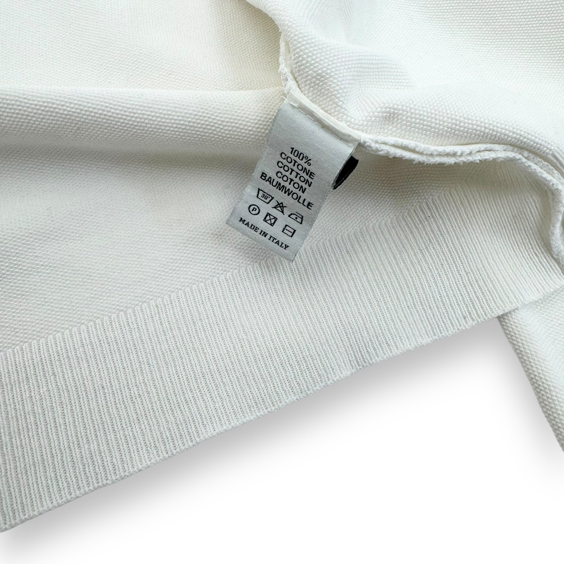 THOM SWEENEY FINE-KNIT COTTON ZIP-UP TRACK TOP WHITE L