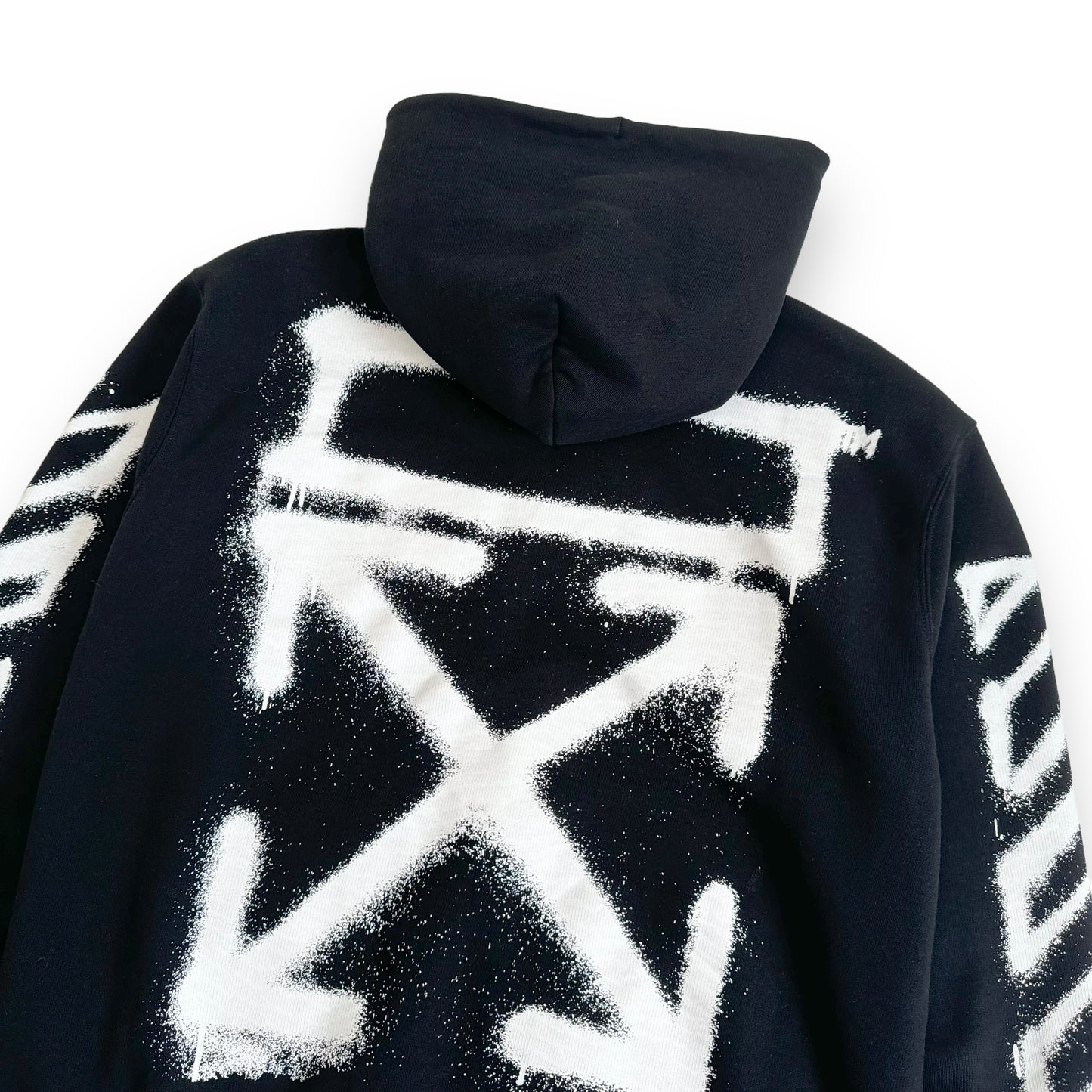 OFF-WHITE SPRAY MARKER HOODIE BLACK / WHITE L