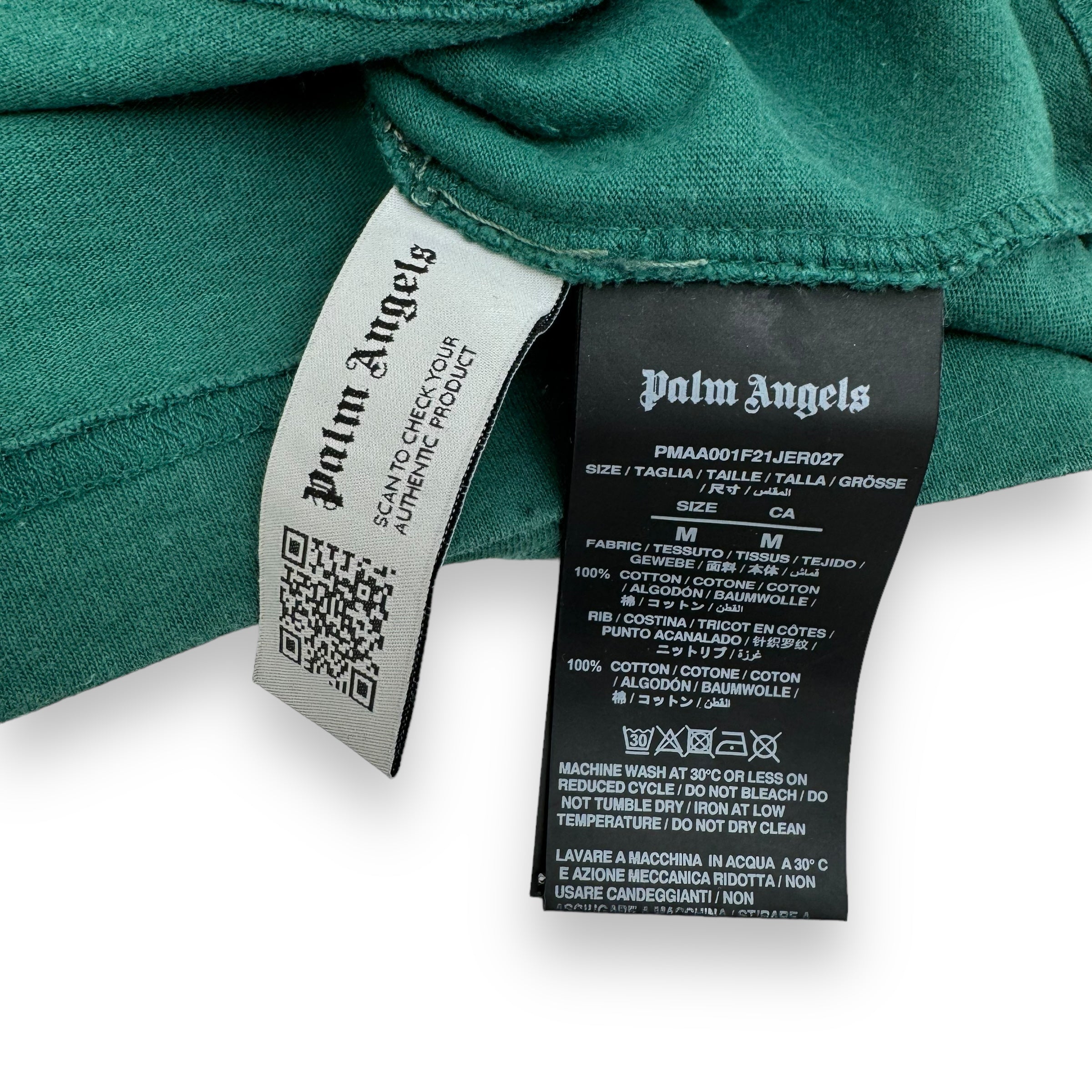PALM ANGELS SPRAY PAINT BEAR T-SHIRT GREEN M
