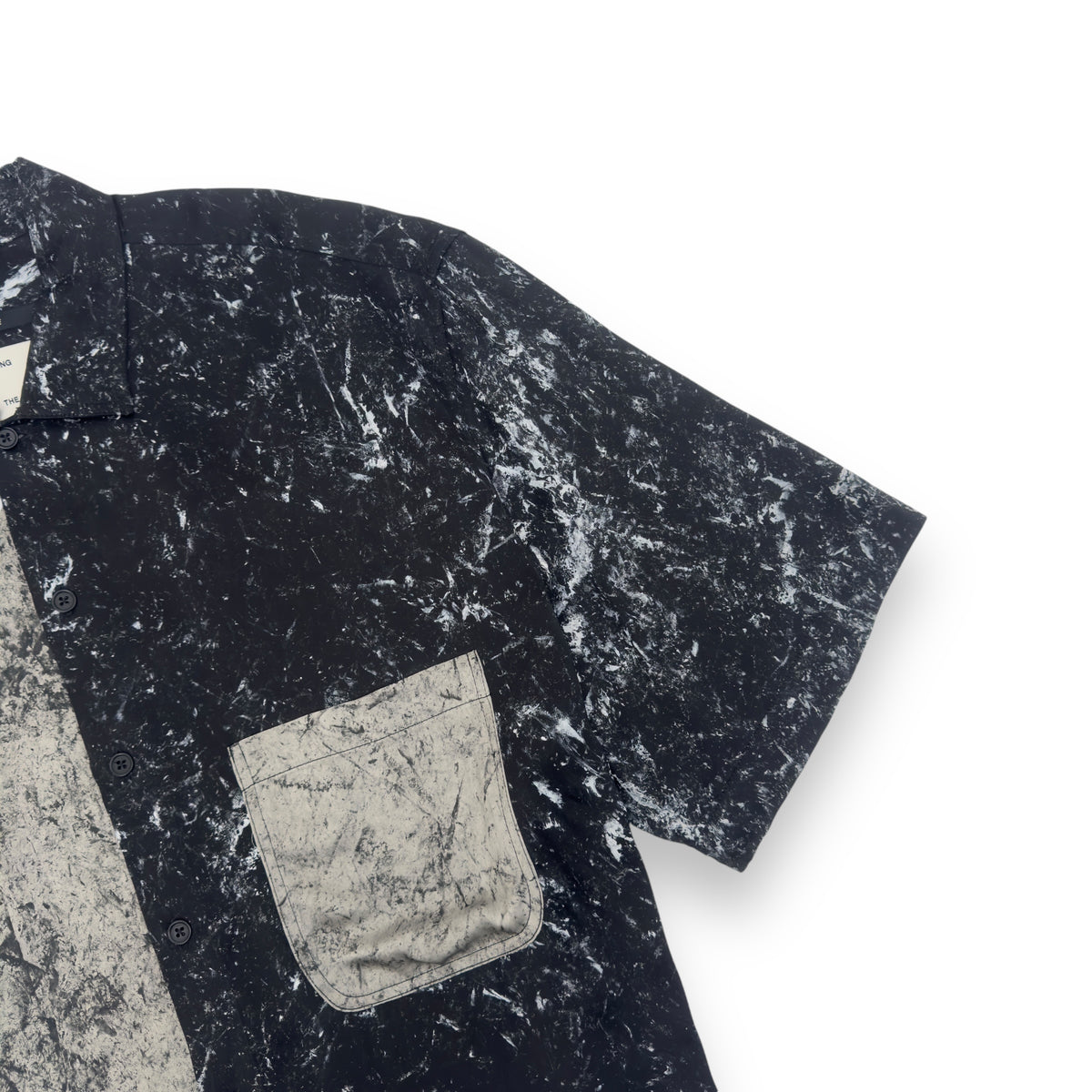 SONG FOR THE MUTE PAINT-SPLATTER SHORT SLEEVE SHIRT BLACK / GREY XL