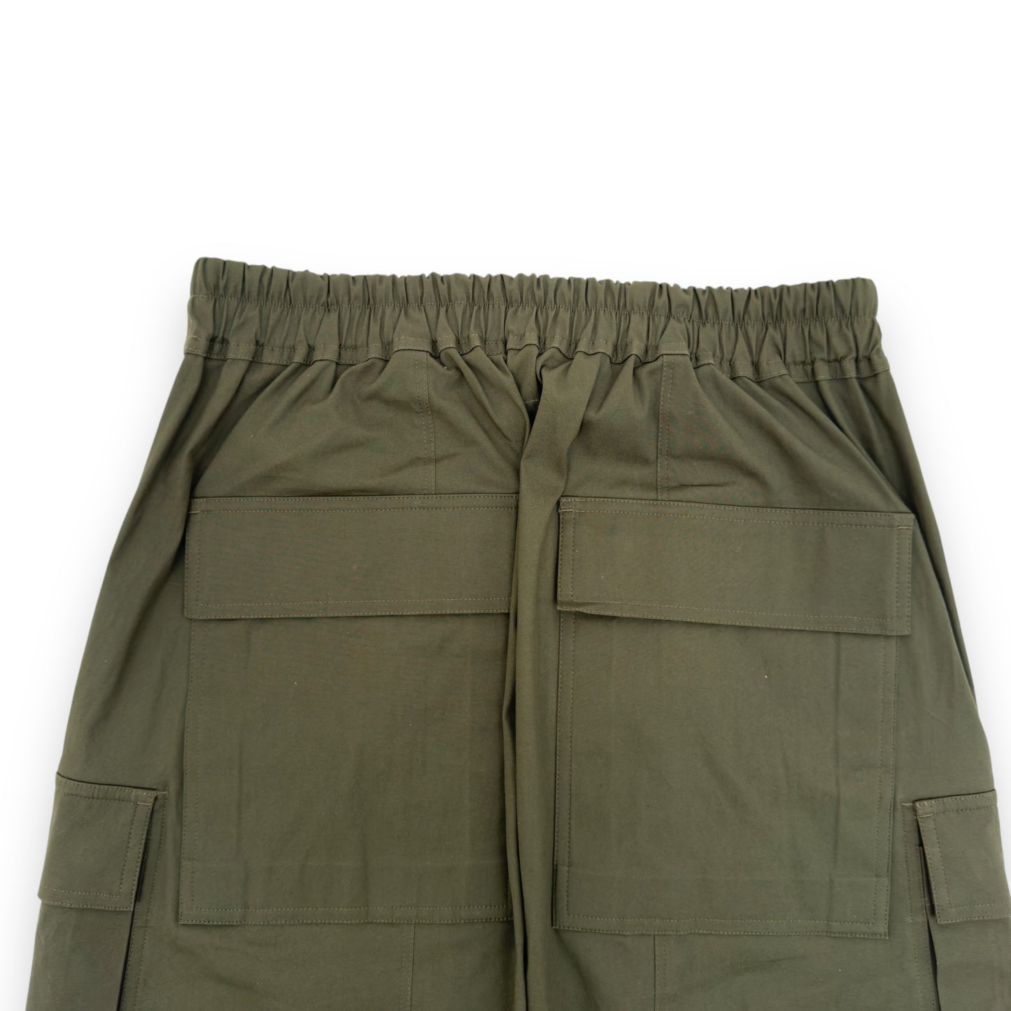 RICK OWENS GETHSEMANE FW21 DRAWSTRING CARGO PANTS GREEN M