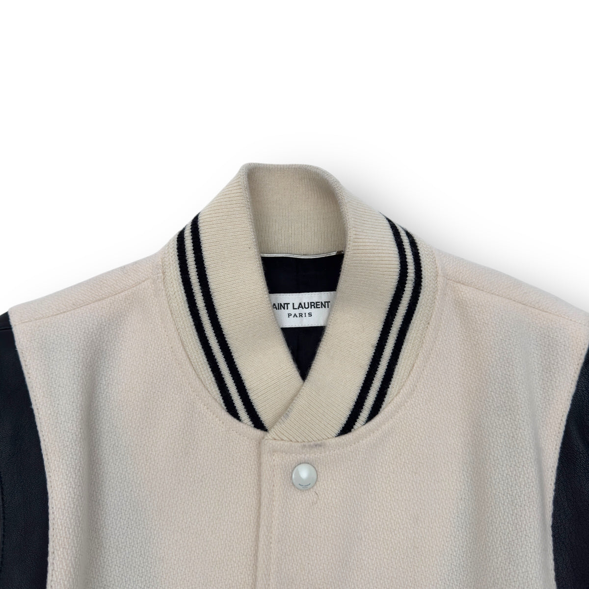 SAINT LAURENT CLASSIC TEDDY JACKET NATURAL / BLACK 50 / L