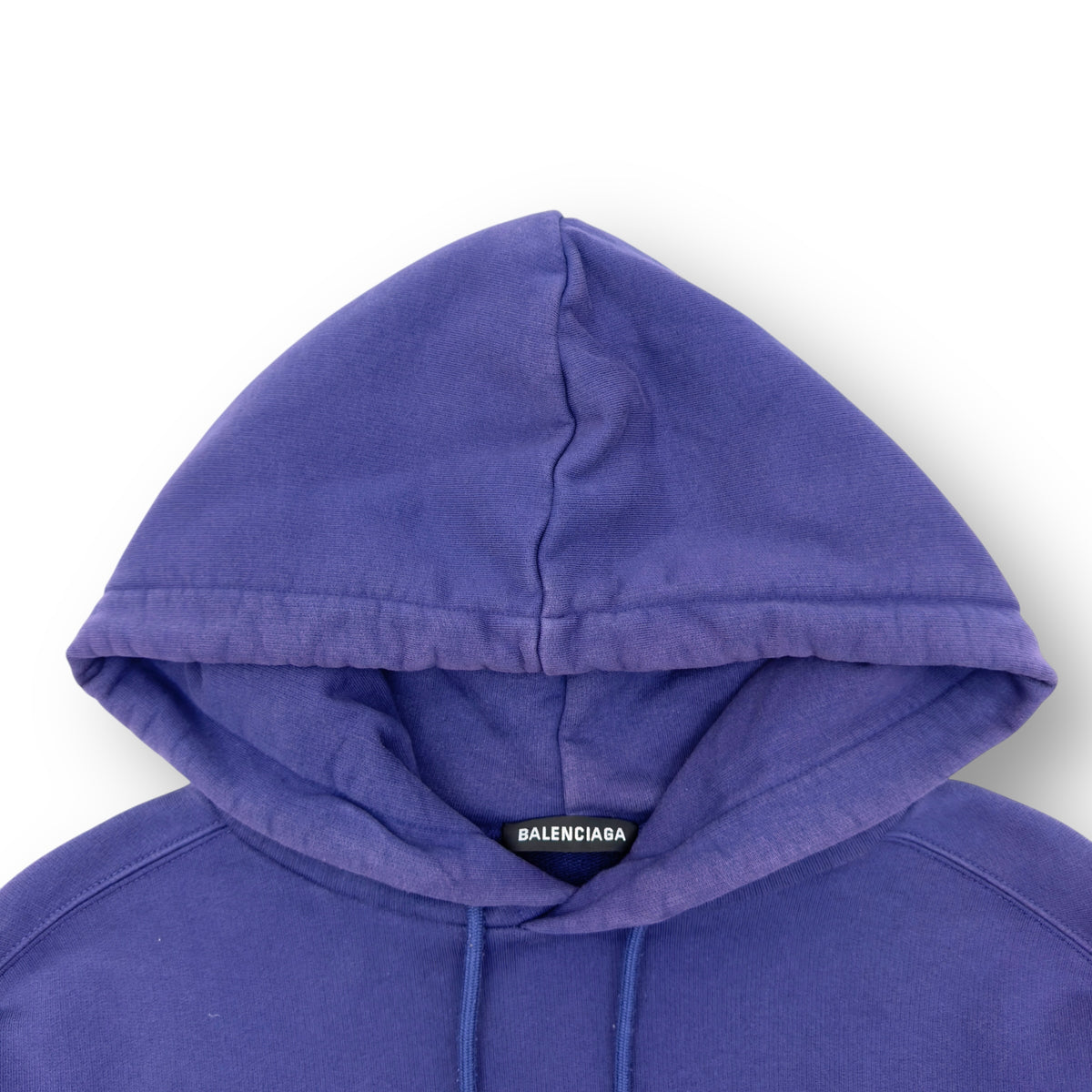 BALENCIAGA POLITICAL LOGO HOODIE BLUE L