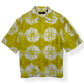 LOUIS VUITTON SHIBORI SHORT-SLEEVE SILK SHIRT YELLOW / WHITE XL