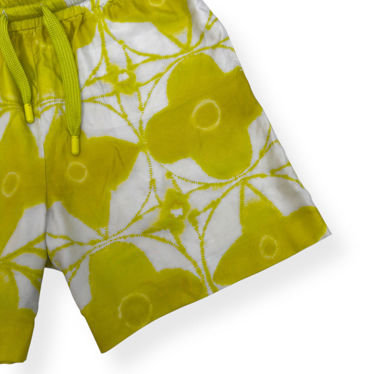 LOUIS VUITTON SHIBORI SILK SHORTS YELLOW XL
