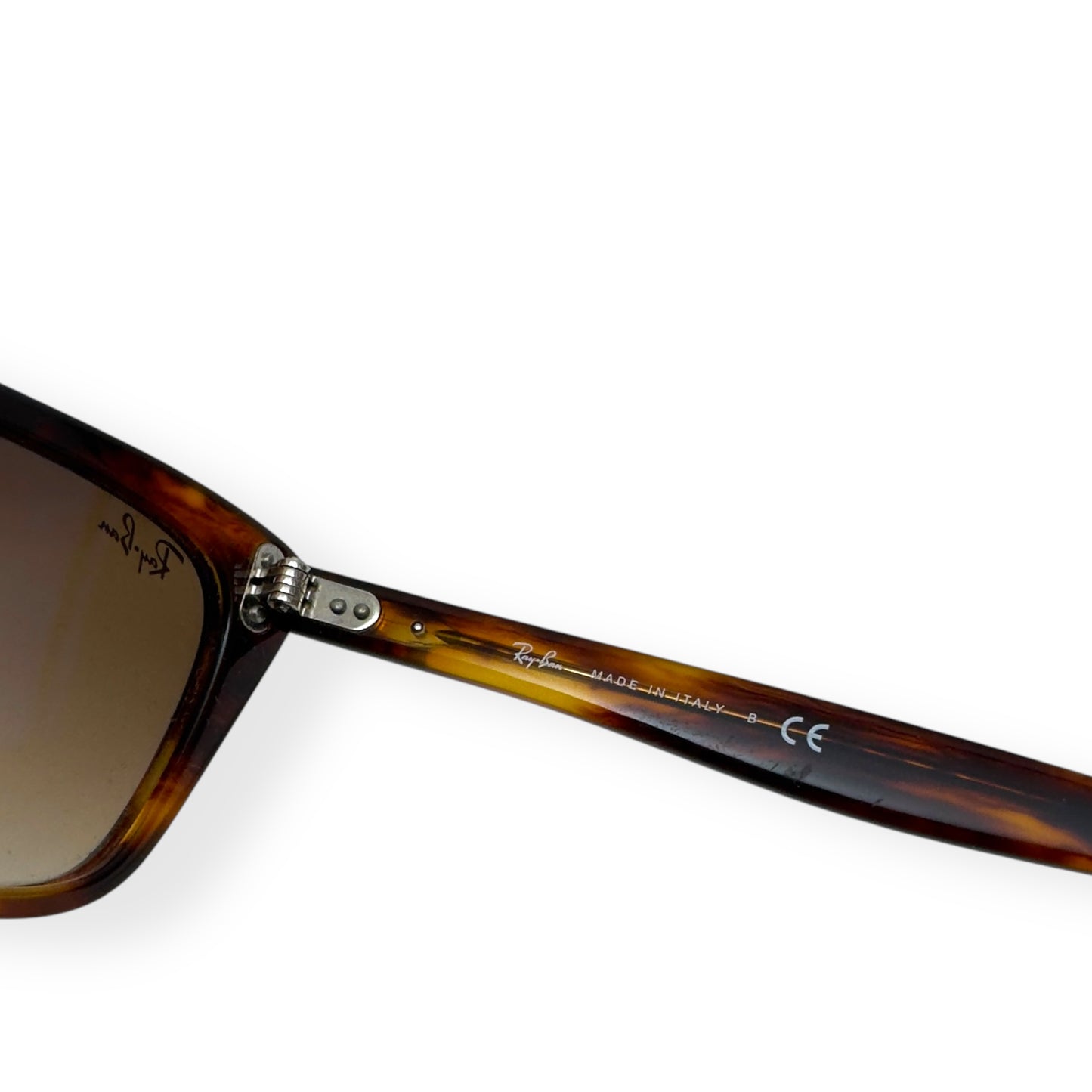 RAY BAN LADY BURBANK SUNGLASSES IN STRIPED HAVANA CLEAR / BROWN