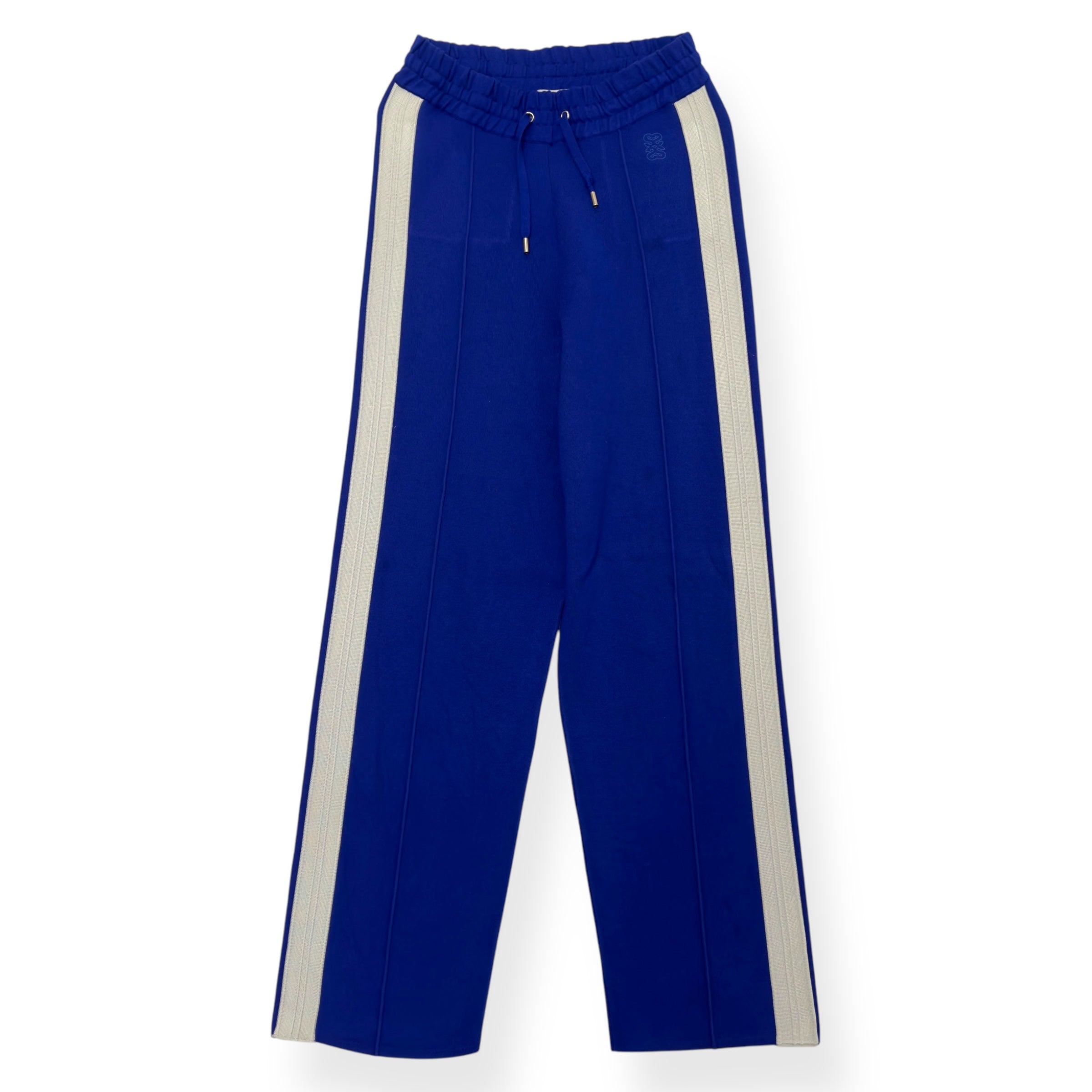 SANDRO PARIS KNITTED SWEATPANTS BLUE / WHITE 36 / UK8 / S