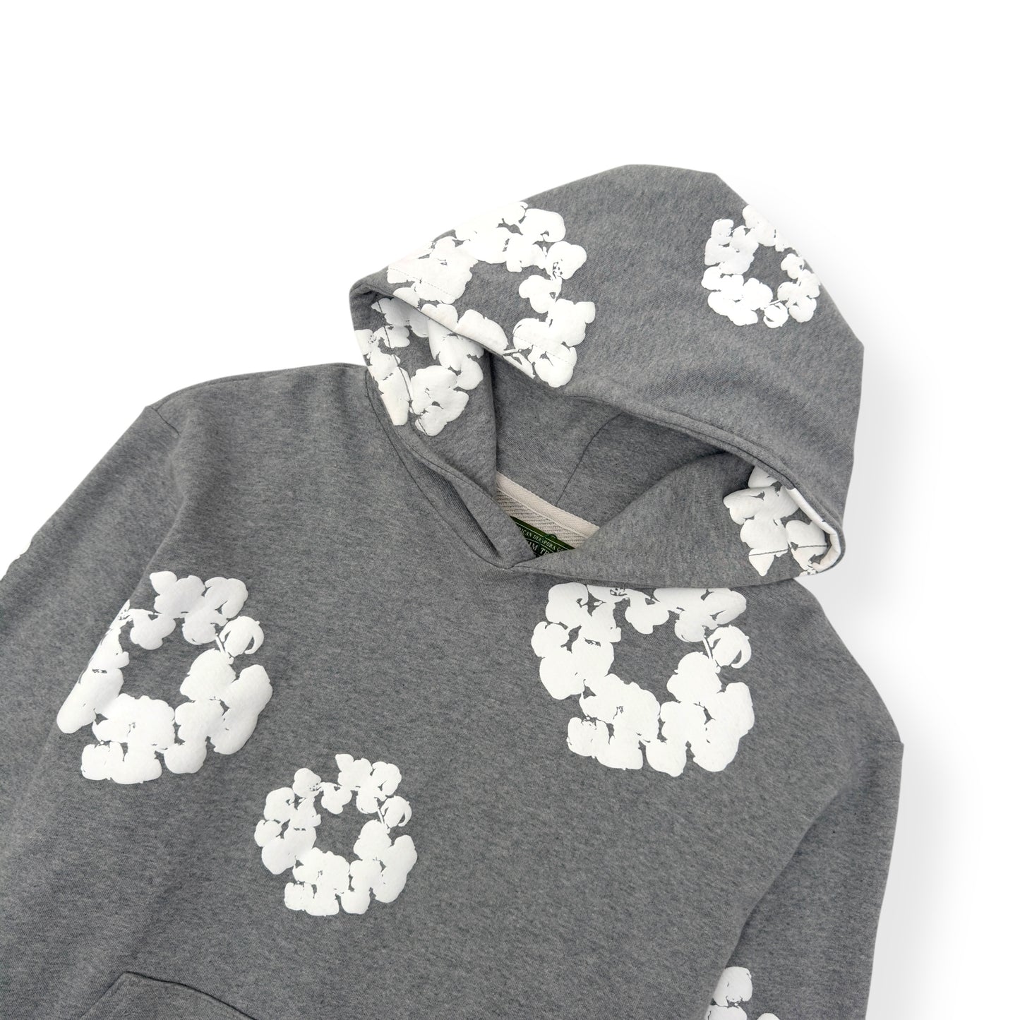 DENIM TEARS THE COTTON WREATH HOODIE GREY / WHITE L