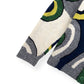 KENZO PARIS V-NECK ABSTRACT CARDIGAN GREEN / YELLOW L