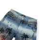 AMIRI DISTRESSED WASHED DENIM SHORTS BLUE W34”