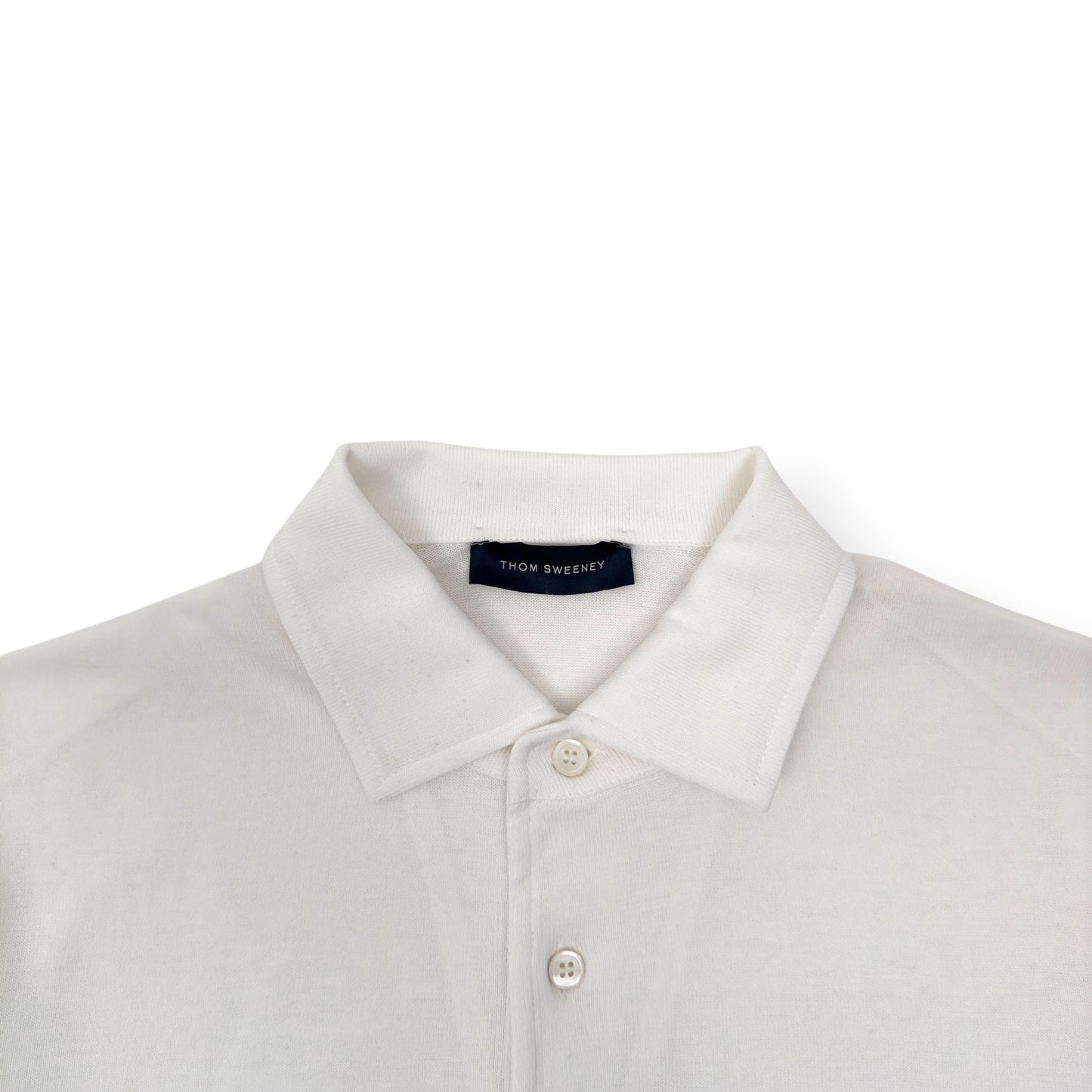 THOM SWEENEY COTTON POLO SHIRT WHITE M