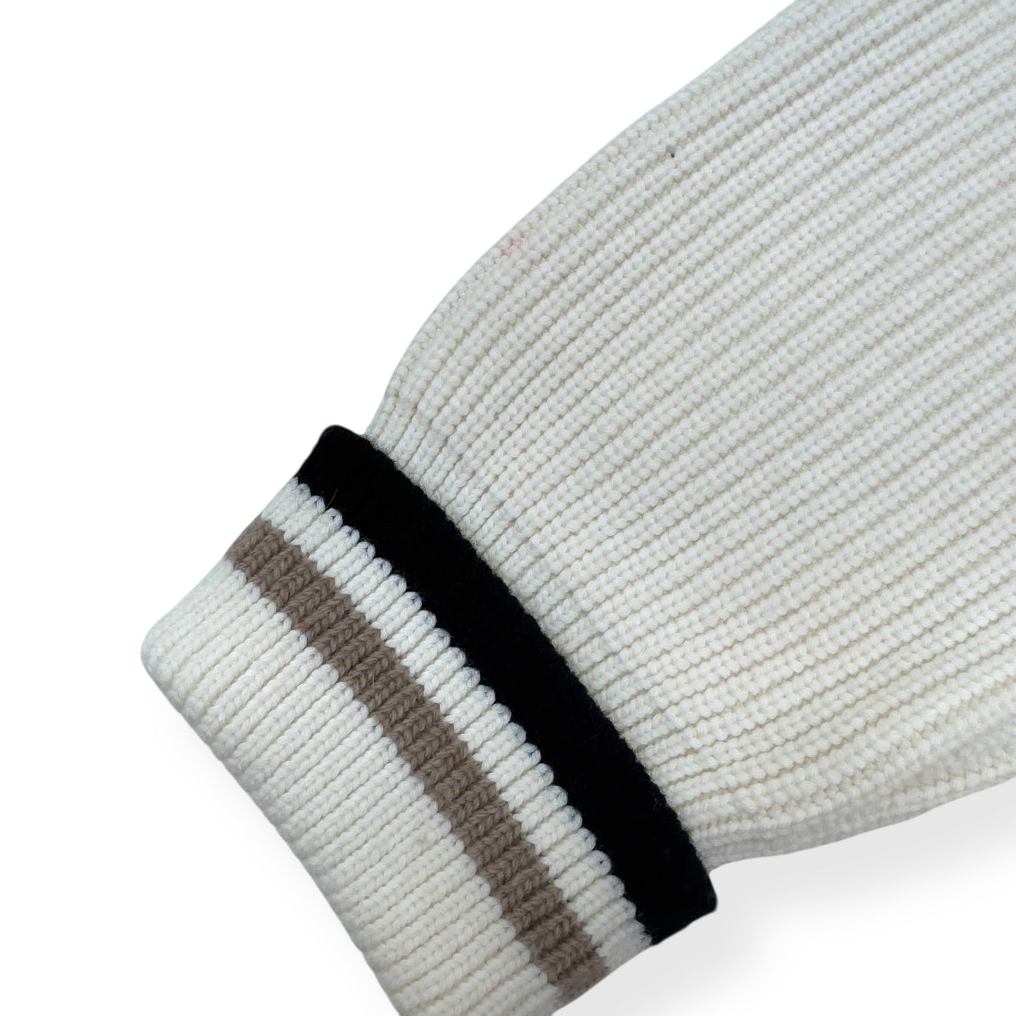 LOUIS VUITTON OVERSIZED V-NECK WOOL SWEATER WHITE S
