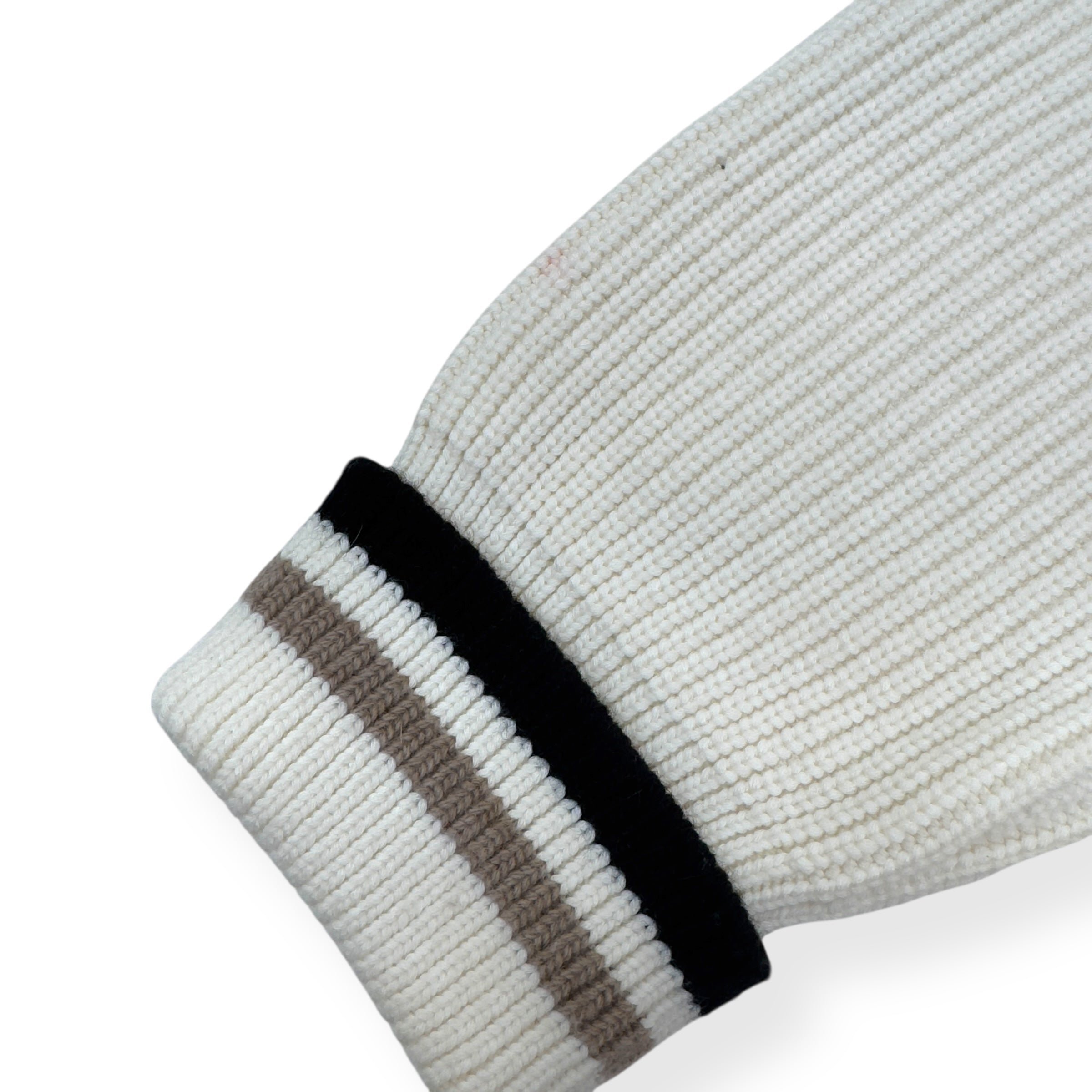 LOUIS VUITTON OVERSIZED V-NECK WOOL SWEATER WHITE S