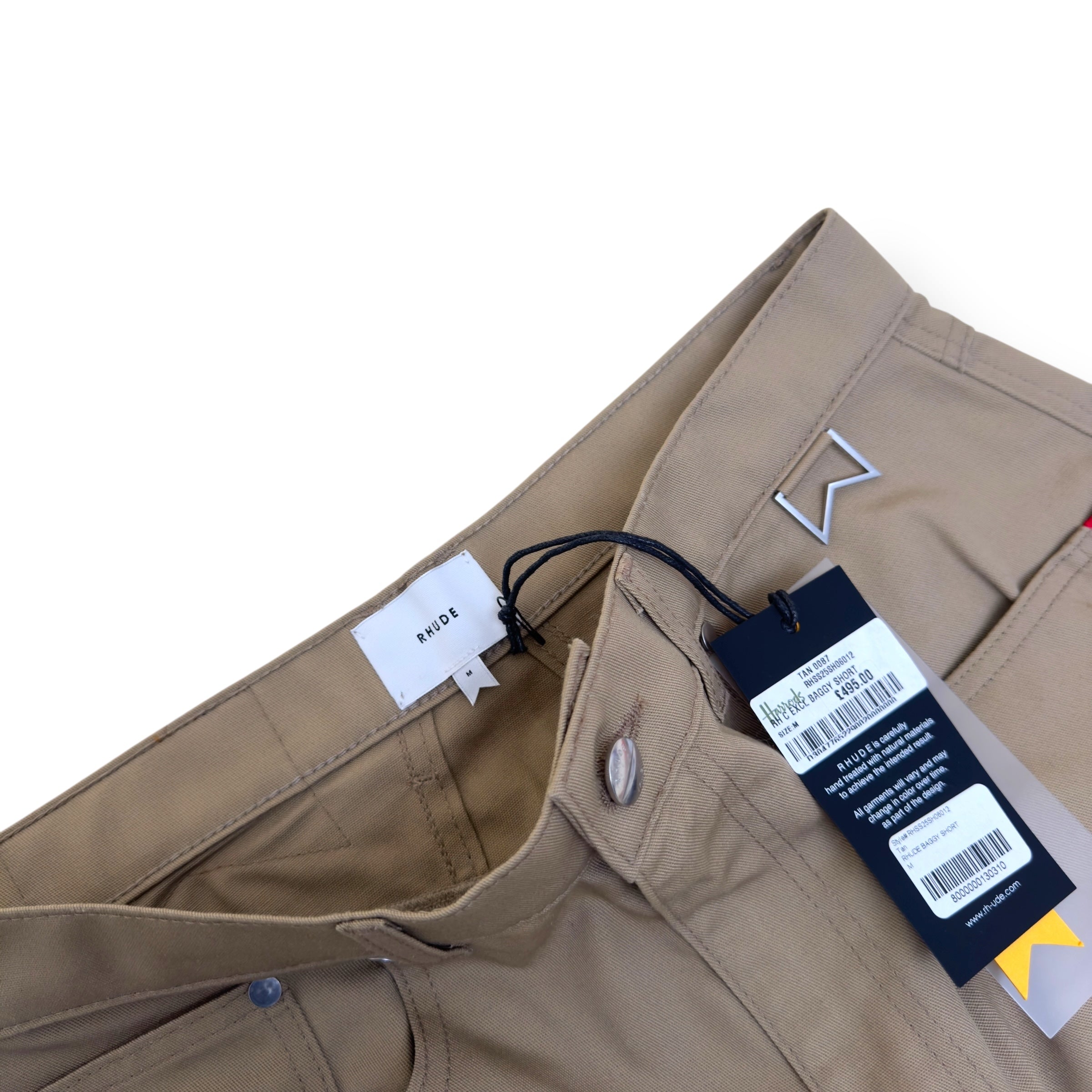 RHUDE X HARRODS BERMUDA SHORTS BEIGE / RED M